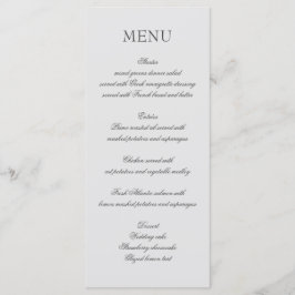 Menu Elegante com texto com script