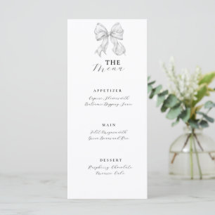 Menu Elegante, dando o nó em chuveiro de noiva