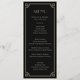 Menu Elegante de Borda Decorativa