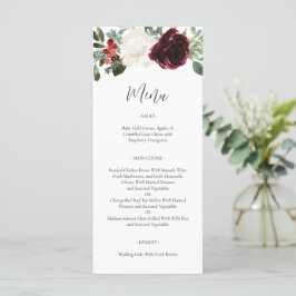 Menu Elegante de Casamento no inverno de Natal