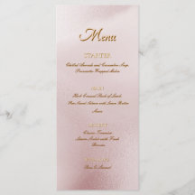Menu Elegante de Tinga Alcoólica Rosa