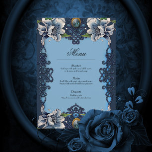Menu Elegante design celta azul