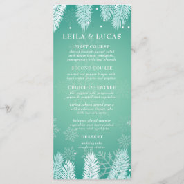 Menu Elegante do Casamento no inverno