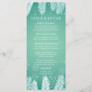Menu Elegante do Casamento no inverno