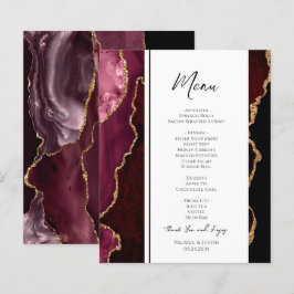 Menu Elegante do Elegante Agate Burgundy