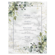 Elegante Dusty Blue Eucalyptus Greenery Marble