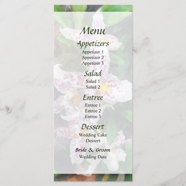 Menu Elegante Feallara Orchids... (Frente)