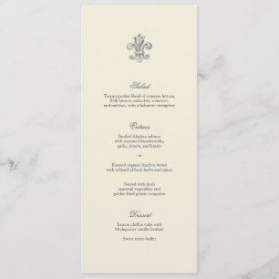 Menu Elegante Fleur de Lis
