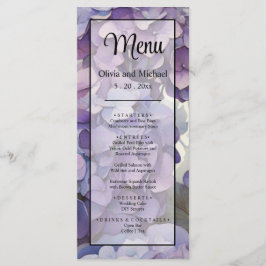 Menu elegante floral roxo leve e leve