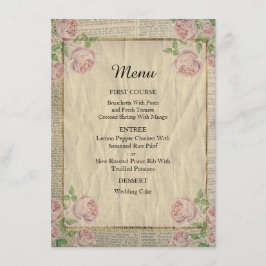 Menu Elegante Impressão de Dicionário de Vinação com Me