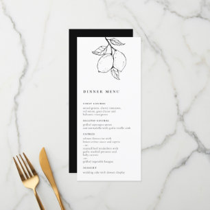 Menu Elegante Italiano Lemons