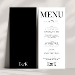 Menu Elegante Monograma Branco Negra Casamento NEGRO GR<br><div class="desc">Celebrar a beleza eterno do amor com os meus famosos Nomes Elegantes Modernos Clássicos Premium / Monograma Coleção de Casamentos Pretos e Brancos. Elevem seu dia especial a um novo nível de sofisticação e encanto, enquanto você embarca em sua jornada juntos como casal. Em Phrosne Ras Design Zazzle, entendemos que...</div>