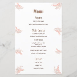 Menu Elegante Primeira Comunhão
