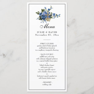 Menu Elegante Rosa Azul Religioso