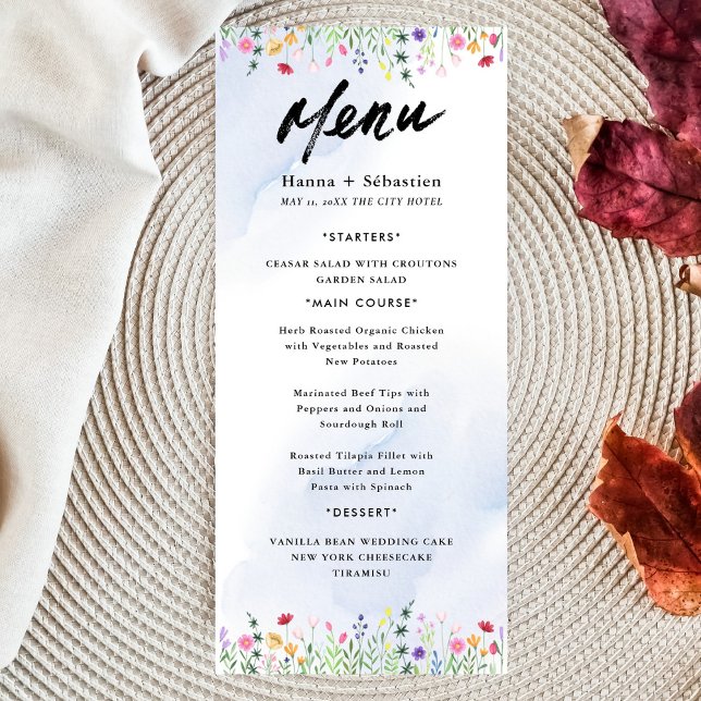 Menu Elegante Roteiro Inicial Monograma Clássico Casame (Criador carregado)