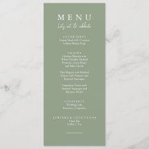 Elegante Sage Green Modern Vamos Eat Janto Casamen