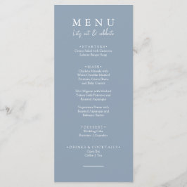 Menu Elegante Vamos Azul Elegante no Casamento Calliogr