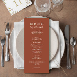 Menu Elegante Vamos de Laranja Queimado no Casamento Ca