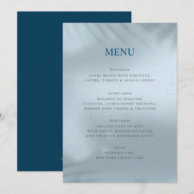 Menu Elementar Água e Gelo (Frente/Verso)