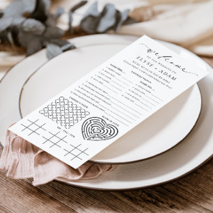 Menu Ellesmere Questionário de Casamento Minimalista e
