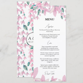 Menu Encantador Flor de Wisteria Rosa