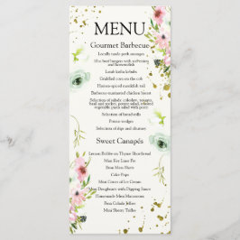 Menu Escamas brancas e esmaltes de ouro monogramas