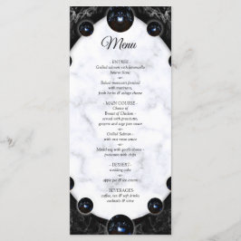 Menu Esferas de mármore brancas e pretas opulentas
