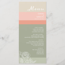 Menu Estação Moderna Peach Coral Sage