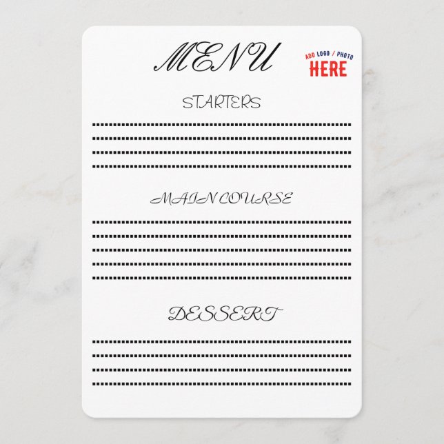 MENU ESTILO MODERNO PERSONALIZÁVEL BRANCO VERIFICADO MA (Frente)