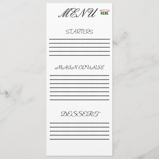 MENU ESTILO MODERNO PERSONALIZÁVEL BRANCO VERIFICADO MA (Frente)