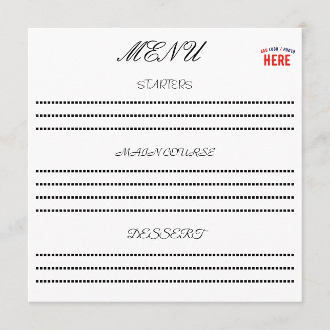 MENU ESTILO MODERNO PERSONALIZÁVEL BRANCO VERIFICADO MA (Frente)