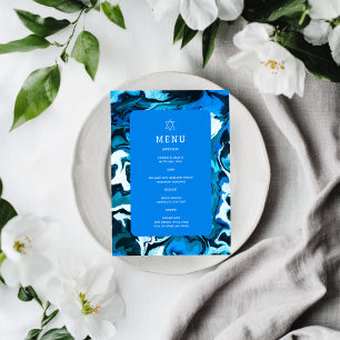 Menu Estrela Azul do Marble do Bar Personalizado David 