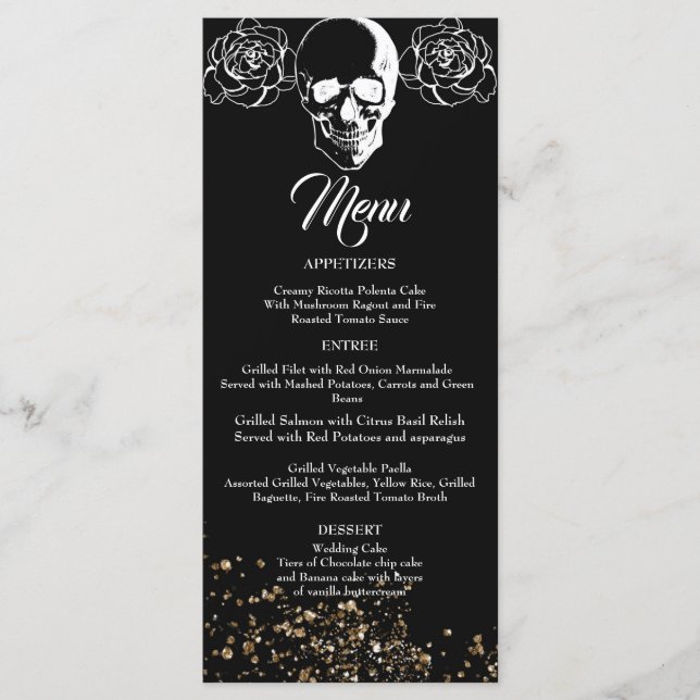 Menu Eternal Elegance Gothic Wedding (Frente)