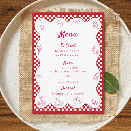 Menu Eterno Chic - Casamento Verificado Em Italiano-Ten