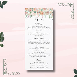 Menu Eterno Romance Floral Wreath Wedding