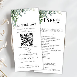 Menu Eu espio o jogo de casamento Capturar a cena do am