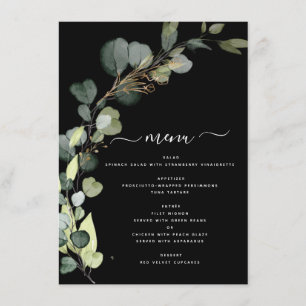 Menu Eucalipto Verde Moderno Elegante Suculento