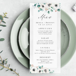 Menu Eucalyptus Greenery anemone casamento floral com r