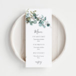 Menu Eucalyptus Greenery Wedding<br><div class="desc">Cartões de casamento de Eucalyptus verde.</div>