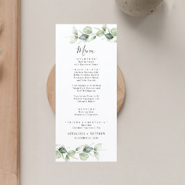 Menu Eucalyptus Minimalista Deixa Casamento Elegante