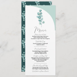 Menu Eucalyptus Modern Reception Greenery