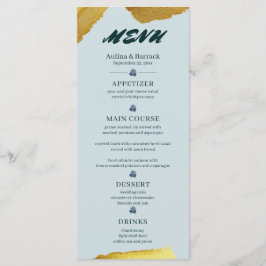 Menu Exemplo de Ouro clássico verde roxo