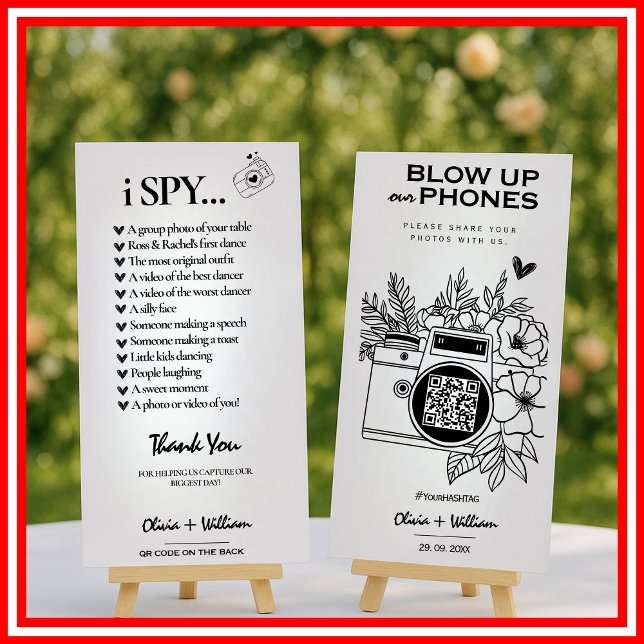 Menu Explode Seus Telefones Jogo de Casamento Minimalis (Criador carregado)
