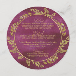 Menu Fall Dourado and Cranberry Round