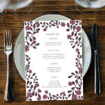 Menu Fall Floral Frame Moderno e Elegante PERSONALIDADE<br><div class="desc">Use esses cartões florais doces para seu casamento, festa de noivado, chá de panela ou outro evento. Mão desenhada por mim para você. Totalmente editável, adicione seu próprio texto ou cor de fundo. Clique em "personalizar" para editar o texto e "editar design" para alterar fontes, cores e adicionar texto. Altere...</div>