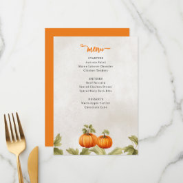Menu Fall Orange Pumpkin Patch Birthday