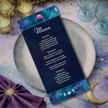 Fases da lua celeste de casamento galáctico modern