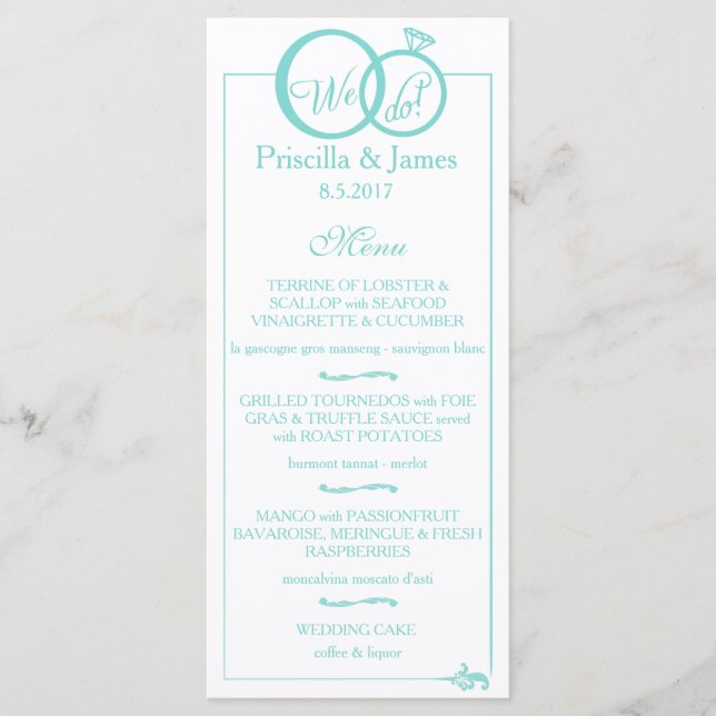 Menu Fazemos Casamento (Frente)