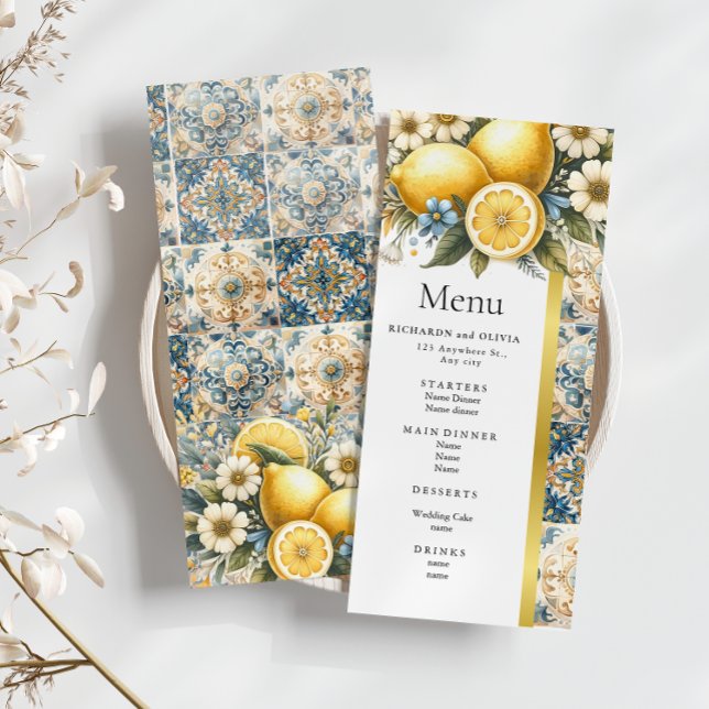 Menu Febre de Azulejo do Mediterrâneo: italiano Positan (Criador carregado)