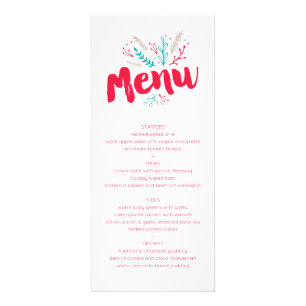 Menu Feriado de Natal de Folhagem Joyful